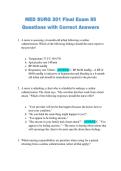 MED SURG 201 Final Exam 85  Questions with Correct Answers 