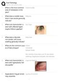 Oral Pathology Questions and ANswers 