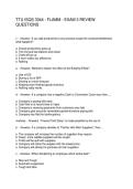 TTU ISQS 3344 - FLAMM - EXAM 3 REVIEW QUESTIONS