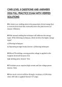 CWB LEVEL II QUESTIONS AND ANSWERS 2026 FULL PRACTICE EXAM WITH VERIFIED SOLUTIONS