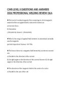 CWB LEVEL II QUESTIONS AND ANSWERS 2026 PROFESSIONAL WELDING REVIEW Q&A