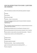 ISQS 3344 BURNS TEXAS TECH EXAM 1 QUESTIONS AND ANSWERS