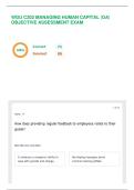 WGU C202 MANAGING HUMAN CAPITAL &vert;OA&vert; OBJECTIVE ASSESSMENT EXAM QUESTIONS AND ANSWERS &vert; LATEST UPDATE &vert; FULLY SOLVED