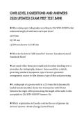 CWB LEVEL II QUESTIONS AND ANSWERS 2026 UPDATED EXAM PREP TEST BANK