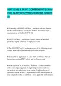 ASNT LEVEL III BASIC COMPREHENSIVE EXAM 2026 QUESTIONS WITH SOLUTIONS GRADED A&plus;