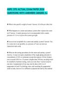 ASPE CPD ACTUAL EXAM PAPER 2026 QUESTIONS WITH ANSWERS GRADED A&plus;