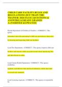 CHILD CARE FACILITY RULES AND REGULATIONS &lpar;DCF TRAIN THE  TRAINER&rpar; 2026 EXAM &vert; QUESTIONS & ANSWERS &vert;ALREADY GRADED  A&plus;&vert;VERIFIED &UPDATED&vert; 