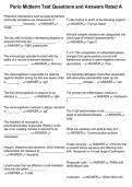 Perio Midterm Test Questions and Answers Rated A