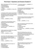 Perio Exam 1 Questions and Answers Graded A&plus;