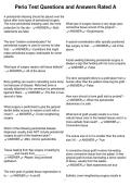 Perio Test Questions and Answers Rated A