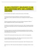 ALASKA PROPERTY INSURANCE EXAM  2026 QUESTIONS WITH 100&percnt; CORRECT  ANSWERS 