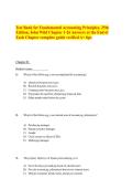 Test Bank for Fundamental Accounting Principles&comma; 25th Edition&comma; John Wild Chapter 1-26 Answers at the End of Each Chapter complete guide verified A&plus; tips