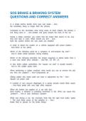 SOS BRAKE & BRAKING SYSTEM QUESTIONS AND CORRECT ANSWERS
