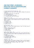 ASE TEST PREP - A5 BRAKES - PRACTICE TEST &num;1 QUESTIONS AND CORRECT ANSWERS