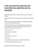 CWEL EXAM PRACTICE QUESTIONS 2026 EXAM PAPER FINAL QUESTIONS AND FULL SOLUTIONS