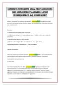 COMPLETE ASWB LCSW EXAM PREP&vert;QUESTIONS AND 100&percnt; CORRECT ANSWERS&vert;LATEST &excl;&excl;&excl;&excl;2026&vert;GRADED A&plus;&vert; &lpar;EXAM READY&rpar;