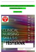  &lpar;Test Bank&rpar; Clinical Nursing Skills and Techniques&comma; 11th Edition Perry & Potter &vert; All Chapters 1-42