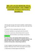 2026 ADVANCED MEDSURG FINAL  EXAM QUESTIONS AND CORRECT  ANSWERS WITH RATIONALES &vert;&vert;  GRADED A&plus; 