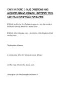 CWV 101 TOPIC 3 QUIZ QUESTIONS AND ANSWERS GRAND CANYON UNIVERSITY 2026 CERTIFICATION EVALUATION EXAMS