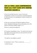 CWV 101 TOPIC 6 QUIZ COMPREHENSIVE EXAM 2026 STUDY GUIDE WITH VERIFIED SOLUTIONS GRADED A&plus;