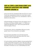 CWV 101 TOPIC 6 QUIZ EXAM SCRIPT 2026 COMPLETE QUESTIONS AND VERIFIED ANSWERS GRADED A&plus;