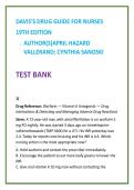 Nursing Test Bank 2026 &vert; Davis&rsquo;s Drug Guide for Nurses 19th Ed Test Bank &vert; Vallerand & Sanoski &vert; NCLEX-Style Questions &vert; Pharmacology MCQs LPN&sol;LVN&sol;RN