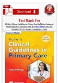 Clinical Guidelines in Primary Care 5th Edition &ndash; Complete Test Bank &lpar;All Chapters&comma; Hollier & Baldridge&rpar;