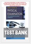 Test Bank&colon; Seidel&rsquo;s Guide to Physical Examination &lpar;9th Ed&period;&rpar;