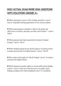D023 ACTUAL EXAM PAPER 2026 QUESTIONS WITH SOLUTIONS GRADED A&plus;