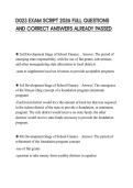 D023 EXAM SCRIPT 2026 FULL QUESTIONS AND CORRECT ANSWERS ALREADY PASSED