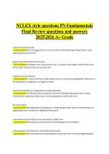 NCLEX-PN Fundamentals Final Review &ndash; Verified Questions & Answers 2025&sol;2026 &lpar;A&plus; Grade Edition&rpar;