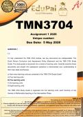 TMN3705 Assignment 1 &lpar;COMPLETE ANSWERS&rpar; 2026 - DUE 5 May 2026