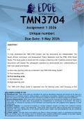 TMN3704 Assignment 1 &lpar;ANSWERS&rpar; 2026 - DISTINCTION GUARANTEED