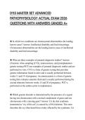 D115 MASTER SET ADVANCED PATHOPHYSIOLOGY ACTUAL EXAM 2026 QUESTIONS WITH ANSWERS GRADED A&plus;