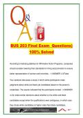 BUS 203 Final Exam 2026 &lpar;BUS 203&rpar; &ndash; 320 Questions & Answers &ndash; Organizational Behavior&comma; Motivation&comma; Leadership & Decision Making