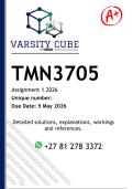 TMN3704 Assignment 1 &lpar;DETAILED ANSWERS&rpar; 2026 - DISTINCTION GUARANTEED