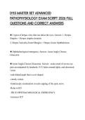 D115 MASTER SET ADVANCED PATHOPHYSIOLOGY EXAM SCRIPT 2026 FULL QUESTIONS AND CORRECT ANSWERS
