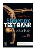 Structure and Function of the Body 16th Edition by Patton &ndash; Complete Test Bank