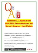 Business of IT Applications C846 2026 &lpar;C846&rpar; &ndash; 120 Questions & Answers &ndash; ITIL&comma; ITSM&comma; SLA & Service Lifecycle