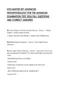 D115 MASTER SET ADVANCED PATHOPHYSIOLOGY FOR THE ADVANCED EXAMINATION TEST 2026 FULL QUESTIONS AND CORRECT ANSWERS