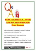 CCNA 3 v7 Modules 1&ndash;2 OSPF Concepts & Configuration 2026 &lpar;CCNA 3&rpar; &ndash; 120 Questions & Answers &ndash; OSPFv2&comma; LSDB&comma; DR&sol;BDR & SPF