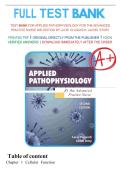 Applied Pathophysiology for the Advanced Practice Nurse 2nd Edition by Dlugasch Story &ndash; Complete Test Bank