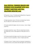 D265 CRITICAL THINKING REASON AND EVIDENCE WGU EXAMPREP WITH 100&percnt; CORRECT QUESTIONS AND FULL SOLUTIONS UPDATED 2026