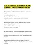 D265 EXAM SCRIPT 2026 QUESTIONS AND COMPLETE ANSWERS ALREADY PASSED