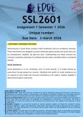 SSL2601 Assignment 1 &lpar;ANSWERS&rpar; Semester 1 2026 - DISTINCTION GUARANTEED