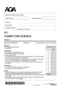 AS-Level AQA 2025 Computer Science Paper 1 & 2