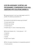 D278 PRE-ASSESSMENT SCRIPTING AND PROGRAMMING COMPREHENSIVE EXAM 2026 QUESTIONS WITH SOLUTIONS GRADED A&plus;