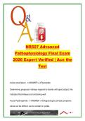 NR507 Advanced Pathophysiology Final Exam 2026 &lpar;NR507&rpar; &ndash; 300 Questions & Verified Answers &ndash; Renal&comma; Endocrine&comma; Neurologic & GI Disorders