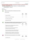 WGU D351 PRE-ASSESSMENT &colon; FUNCTIONS OF HUMAN RESOURCE MANAGEMENT &vert; QUESTIONS AND ANSWERS &vert; 2026 UPDATE &vert; WITH COMPLETE SOLUTION