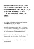 D467 EXPLORING DATA ELITE REVIEW 2026 WITH ACTUAL QUESTIONS AND CORRECT VERIFIED ANSWERS ALREADY GRADED A PLUS 100 PERCENT GUARANTEED TO PASS CONCEPTS ALL WHAT YOU NEED LATEST EDITION